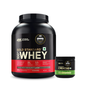 Gold Standard 100% Whey Protein Powder Double Rich Chocolate 1.7 kg and Micronised Creatine Powder Unflavoured 250 g