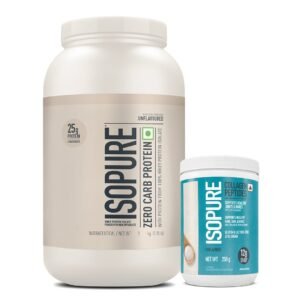 Isopure Unflavored + Isopure Collagen Peptides (12g/serve) with Biotin & Vitamin E- 250g (Unflavored)