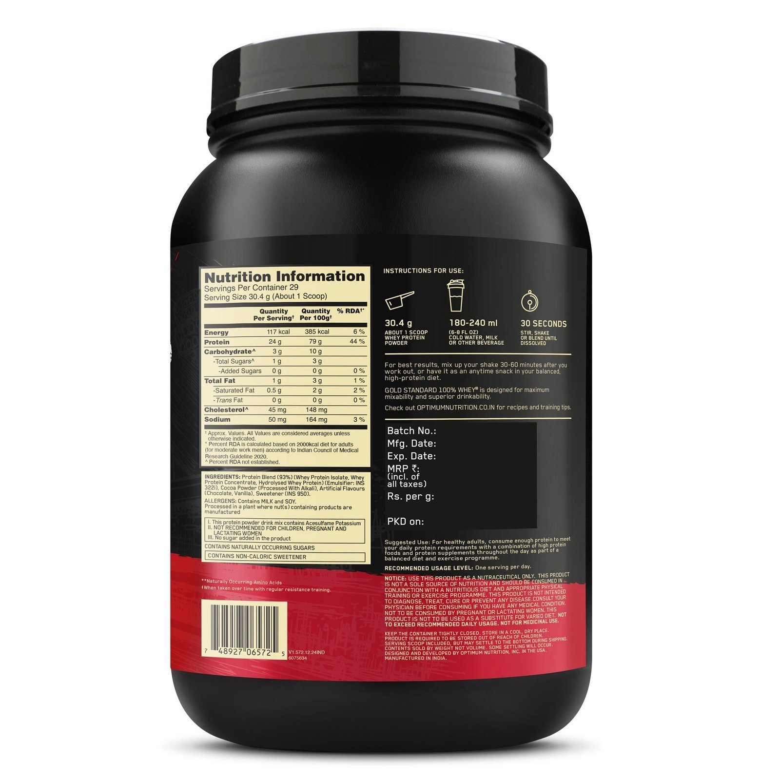 Gold Standard 100% Whey Protein Powder | Double Rich Chocolate | 2 lbs + Fish Oil - 60 Capsules - Image 14