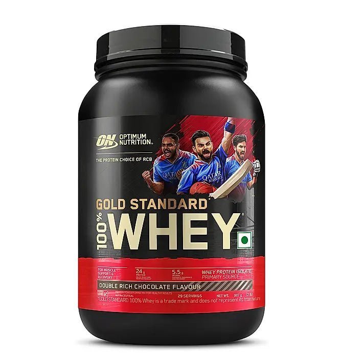 Gold Standard 100% Whey Protein Powder | Double Rich Chocolate | 2 lbs + Fish Oil - 60 Capsules - Image 3