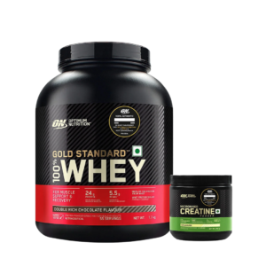 Gold Standard 100% Whey Protein Powder  Double Rich Chocolate 1.7 kg and Micronised Creatine Powder  Unflavoured 250 g