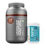 Isopure Low Carb Whey Protein Isolate Powder | Dutch Chocolate | 1 Kg + Isopure Collagen Peptides (12g/serve) with Type I,II & III Collagen (Unflavoured)- 250g