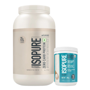 Isopure Unflavored + Isopure Collagen Peptides (12g/serve) with Biotin & Vitamin E- 250g (Unflavored)