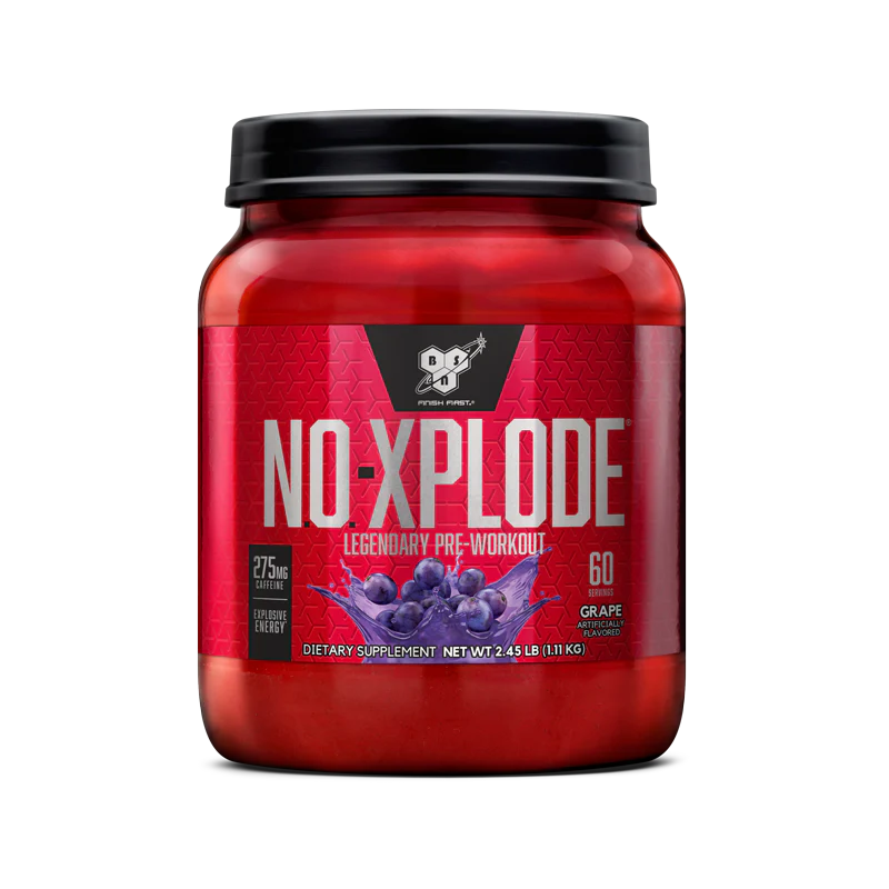 BSN NO-XPLODE Legendary Pre-Workout in the Blue Raz - Image 4